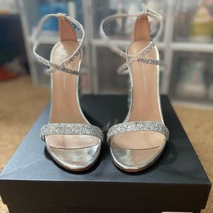 Glitter criss cross heels